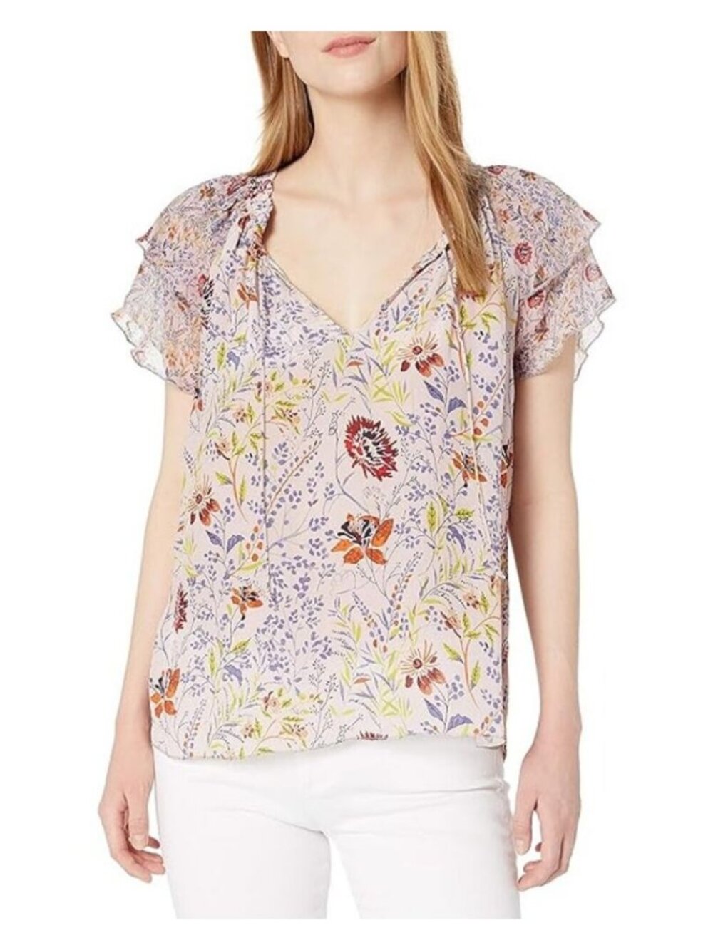 VELVET by Graham and Spencer Angel Floral Print Blouse Size Small